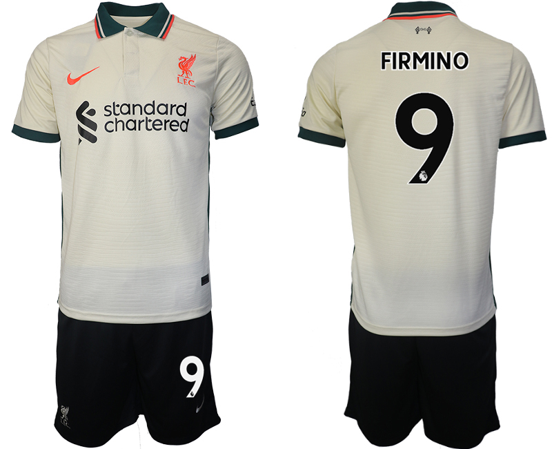 Men 2021-2022 Club Liverpool away cream #9 Soccer Jersey